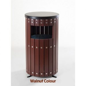 Helenus Round Waste Bin Walnut