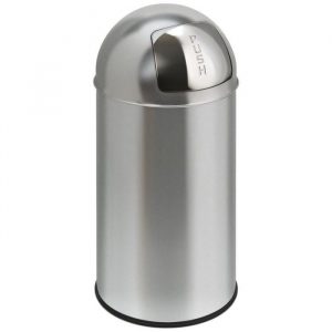 Stainless Steel Push Bin with Liner - 40 Litre
