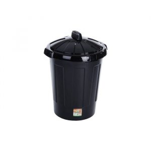 Economy Black Plastic Dustbin - 80 Litre